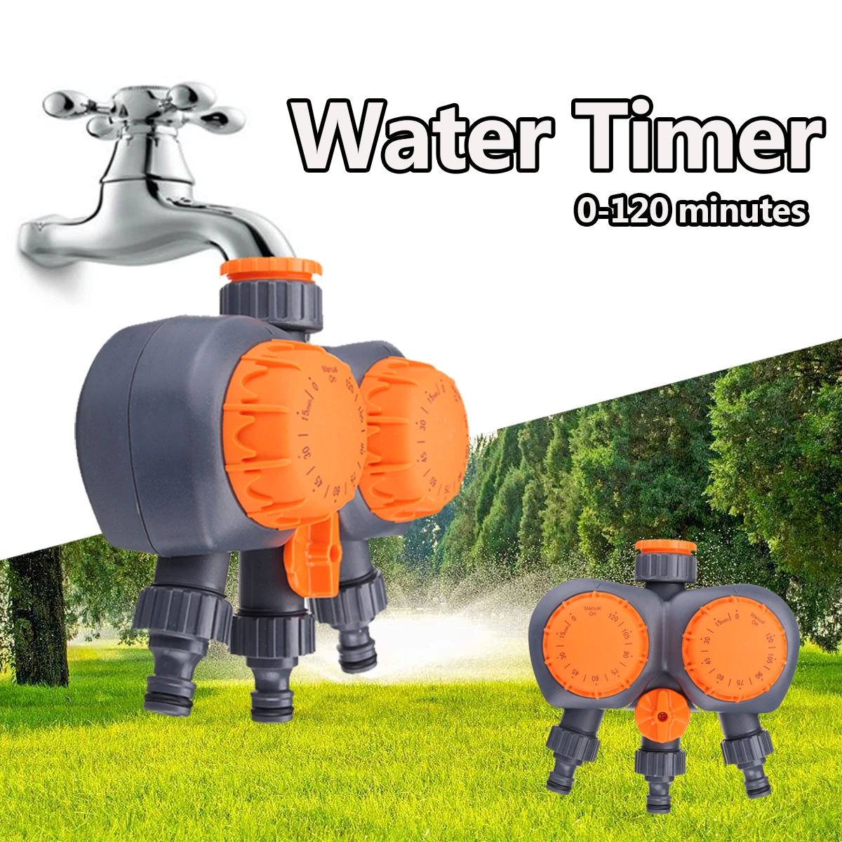 2 Head Mechanical Timing Water Flow Switch Automatic Electronic Water