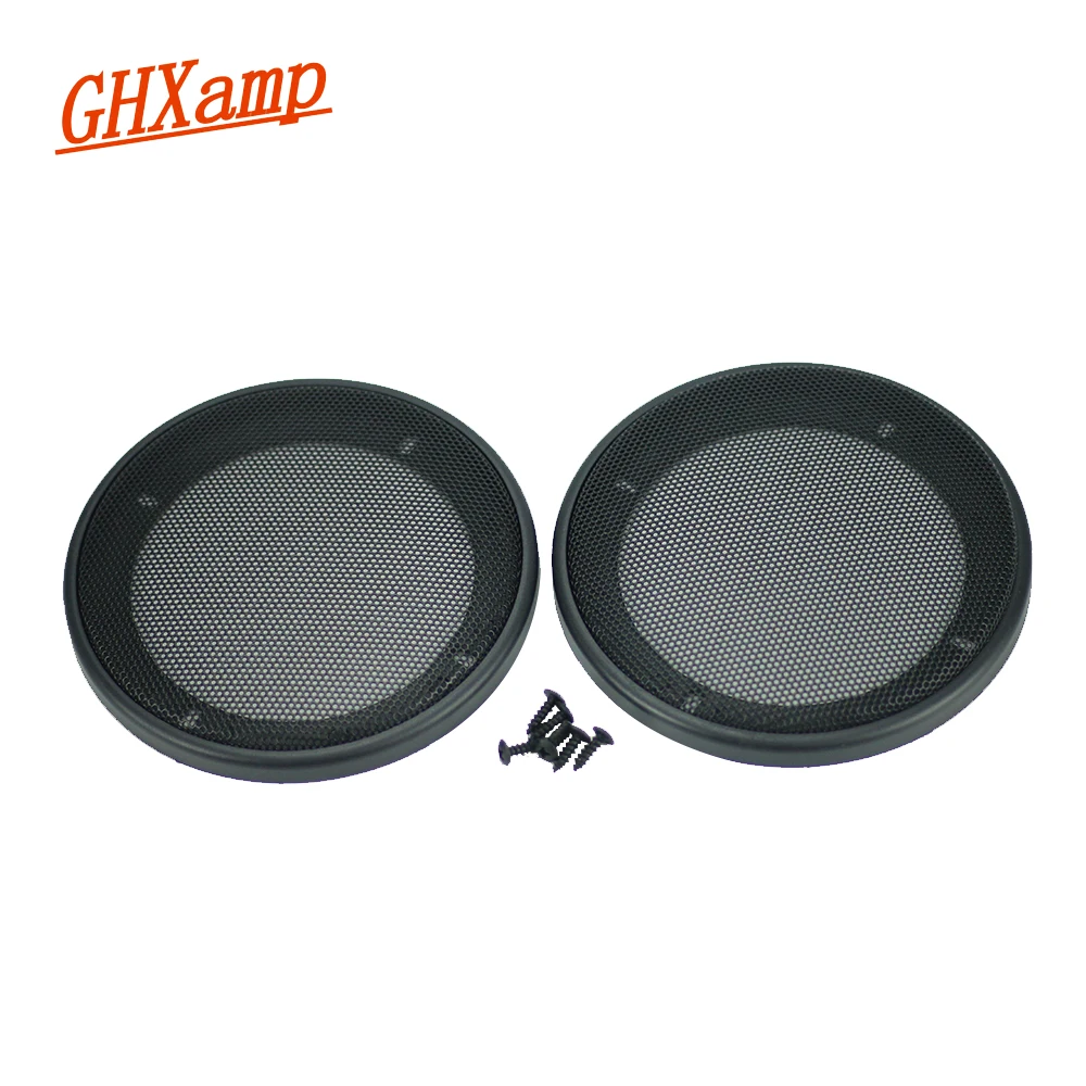 

GHXAMP 2PCS General 4 inch Car Speaker Grill Mesh Enclosure Net Protective Cover Subwoofer DIY speaker ABS