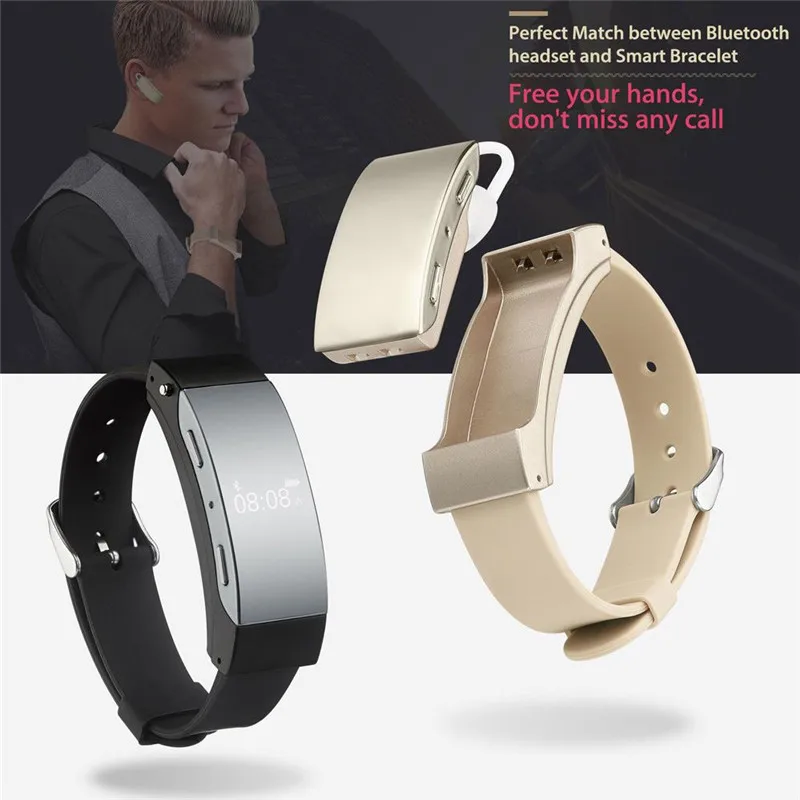 Bluetooth Headset handsfree Stereo Earphone Sleep Monitor Heart Rate Pedometer | Электроника