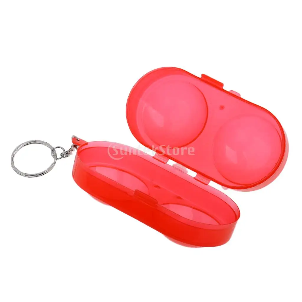 Portable Table Tennis Ball Container Box Hard Plastic Case Ping Pong Ball Storage Box with Keychain Table Tennis Accessories
