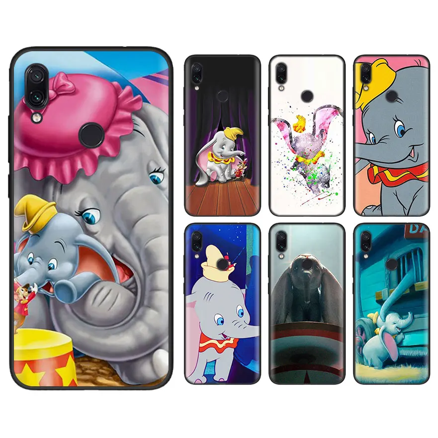 

Black Soft Case for Xiaomi Redmi Note 5 Pro 6 7 Pro 5 6 6A Animation Dumbo Case for Mi 9 8Lite Mix 3 Play A2 Lite