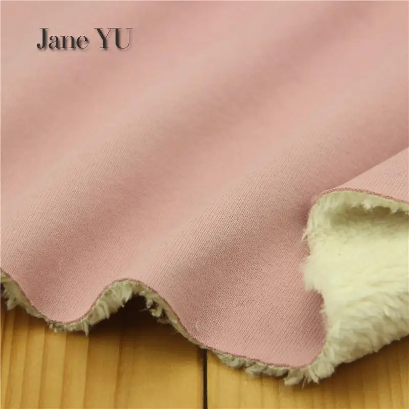 

JaneYU Half-meter Parent-child Thick Rubber Flour For Brand Sweatcloth lamb Fabric Composite Spring And Autumn Outerwear Fabric