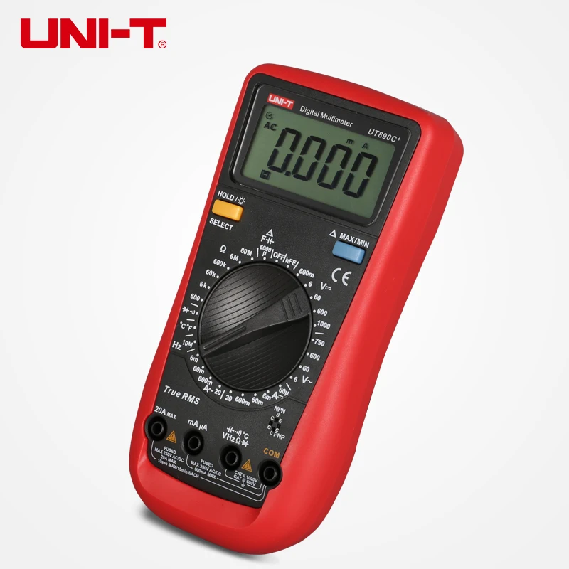 

UT890C+ UT890D Digital Multimeter with 100mF High-Precision Capacity True RMS Frequency Meter Tester Temperature Measurement