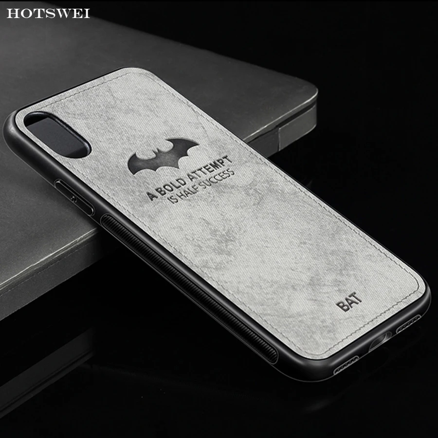 

HOTSWEI Case For Apple iPhone X XR XS max Hybrid Matte Fabric Skin Soft TPU Edge Protective Cover on for iPhone XR XS max Cases