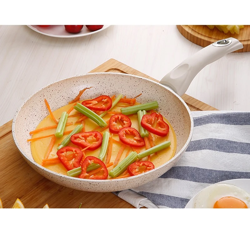 

20/24/28CM Medical Stone Coating Frying Pan Aluminium Alloy Non-stick Wok Skillets Kitchen Cooking Pot For Gas Induction Cooker