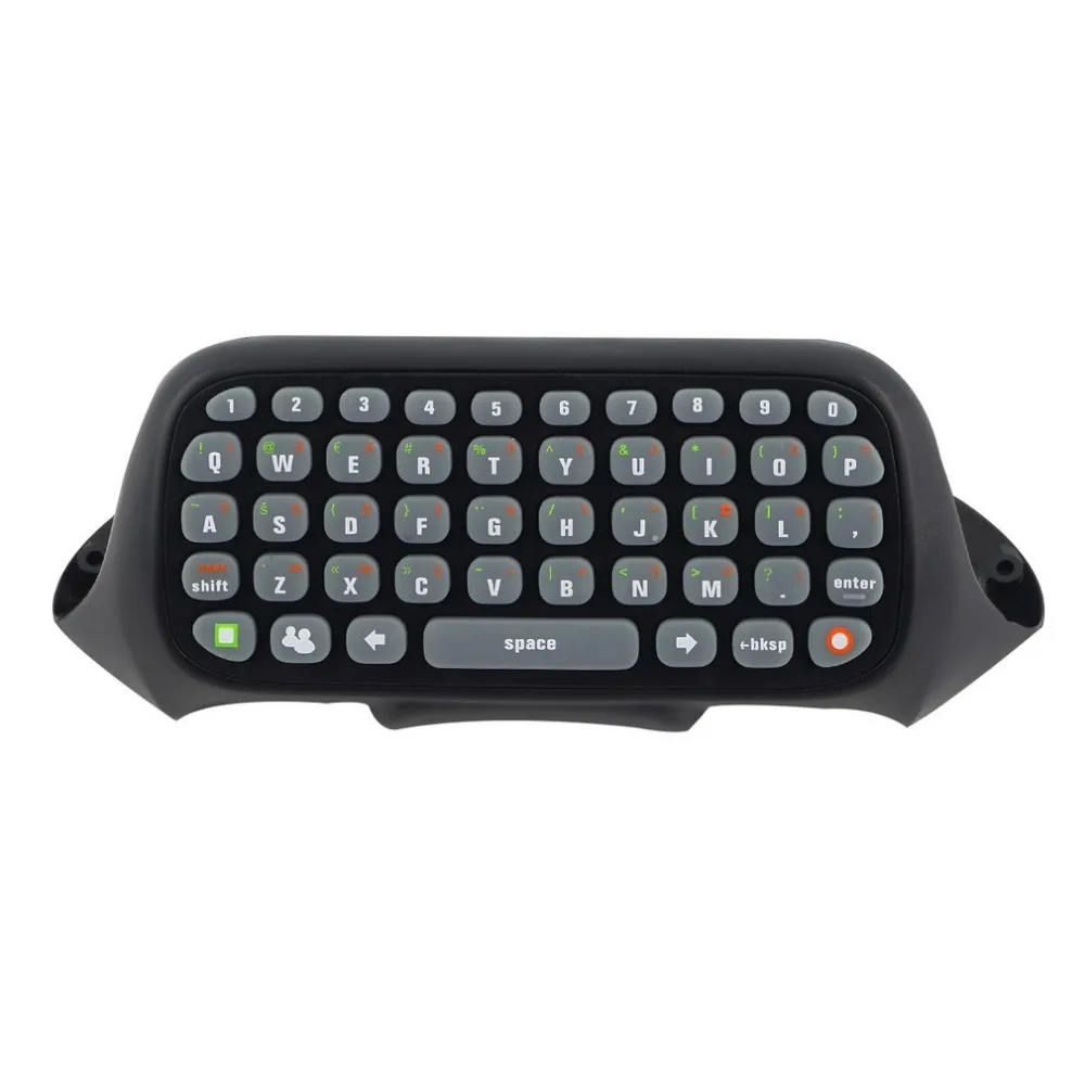 Mini Keyboard Wireless Controller Text Messenger Keyboard 47 keys Chatpad Keypad for Xbox 360 Game Controller Black