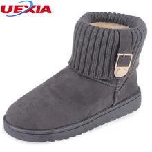 Fashion Winter Snow Ankle Boots Women Warm Winter Shoes Female Round Toe Botas Mujer Casual Platform Flats Fur Anktiskid Cotton