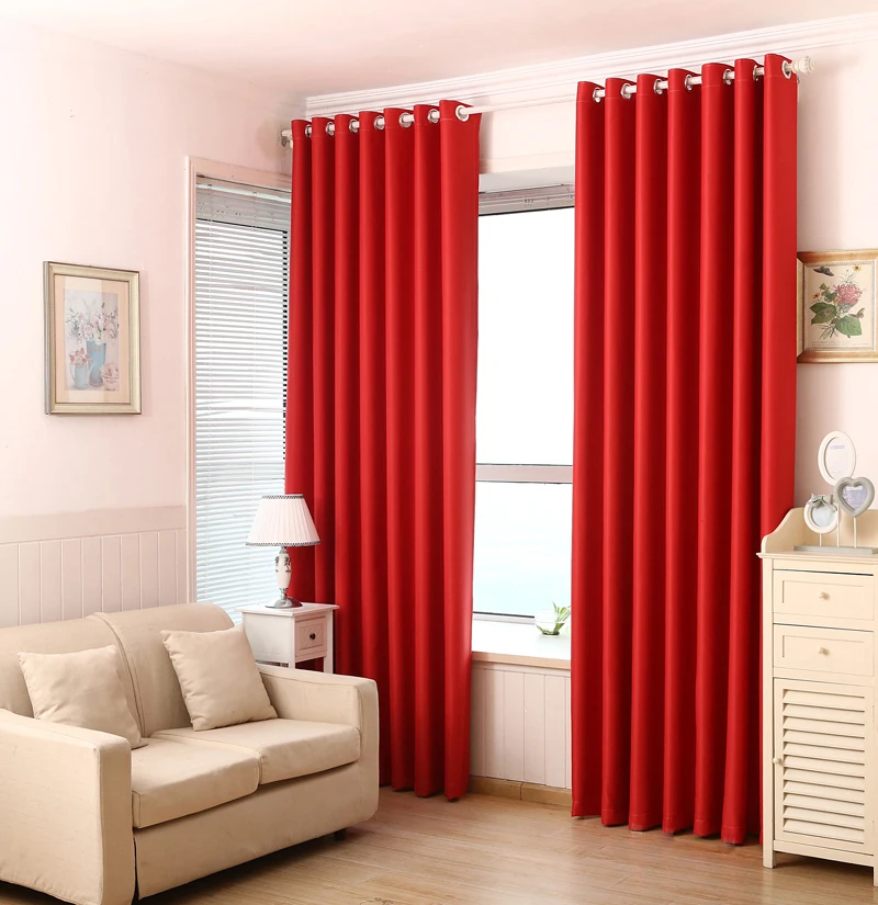 Red black curtains discount