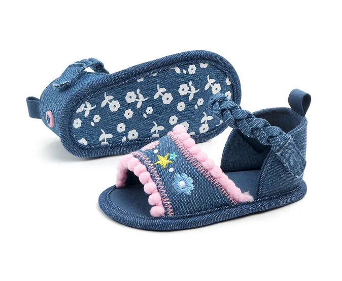 Розовый Emmababy новорожденных для маленьких девочек дышащие противоскользящие сандалии на мягкой подошве детский пинетки для младенцев летние От 0 до 1 года - Цвет: Розовый
