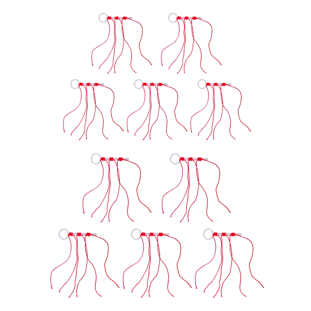 10pcs Stop Knot Durable Red Braided String Knots Outdoor Fishing Accessory Tackle Tool for Rock
