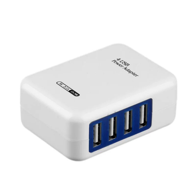 

5V 3.1A Fast Charging Charger for IPhone Samsung XiaoMi 4 Ports USB To AC Adapter Wall USB Smart Charger Adapter US Plug