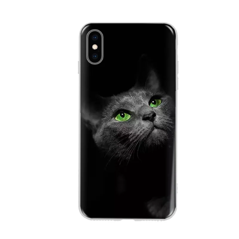 Lovely Santa Claus Elk Case For iphone XS Case Cartoon Christmas Painted Cover Soft Cases For iphone 7 6 6S 8 Plus X XR XS Max