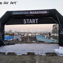 9x4,5 м открытая гигантская черная надувная АРКА старта, финишная Арка со съемными баннерами в продаже