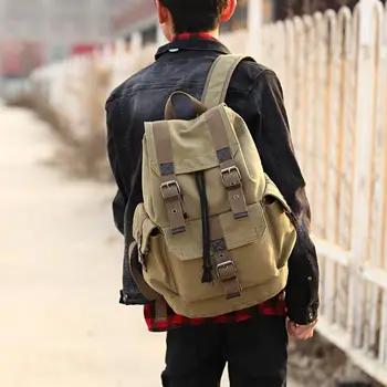 

bag again 021817 new hot man fashion canvas backpack male casual travel bag