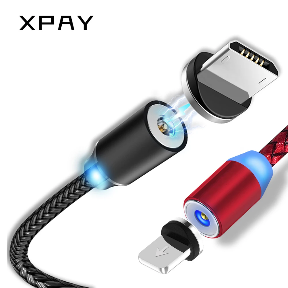 Магнитный USB C кабель для HUAWEI P30 XIAOMI IPONE зарядный usb type Micro адаптер зарядки данных