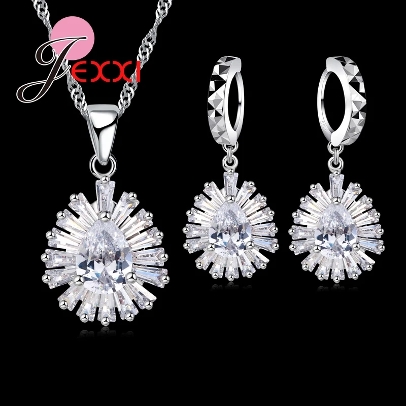 

Jemmin Vintage Banquet Women Jewelry Sets 925 Sterling Silver Earrings Necklace Pendant Modern Jewelry El collar