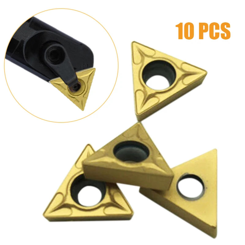 10pcs Internal Turning Tool Carbide Internal Threading Inserts Lathe Cutter for TCMT110204 US735