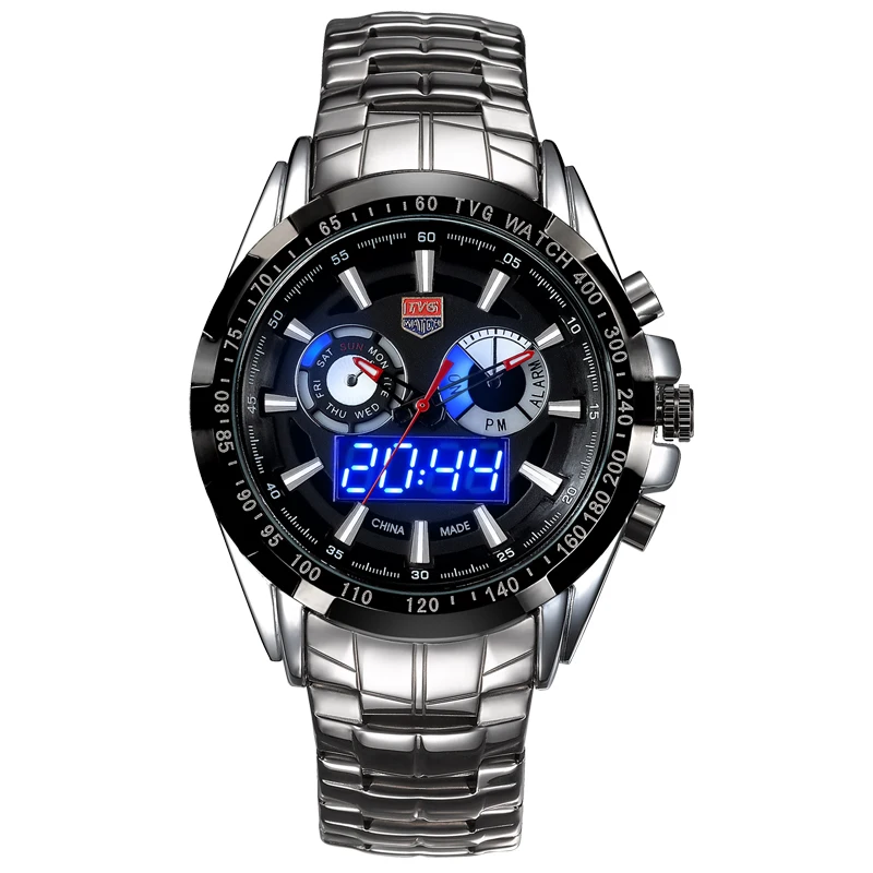 Billig Top Marke Männer Uhren TVG Männer Sport Uhren Mode Wasserdicht Militär Armee Uhr Edelstahl Männer Armbanduhr reloj hombre