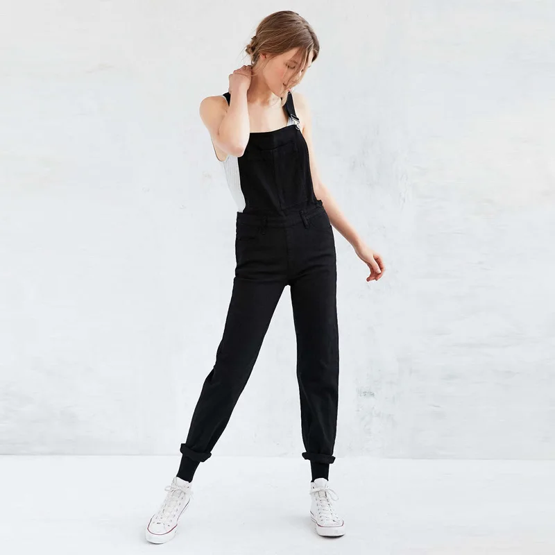 2018 Fashion Street Wear Strap Pants Side Zipper Pocket Adornment Pants