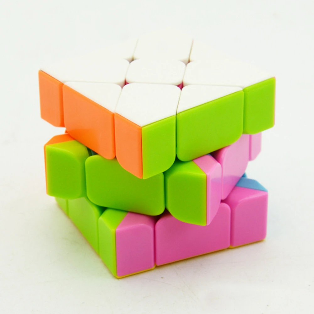 Babelemi Stickerless красочные 3x3x3 перекос Фишер Скорость magic cube игра-головоломка кубики обучающие игрушки для Для детей