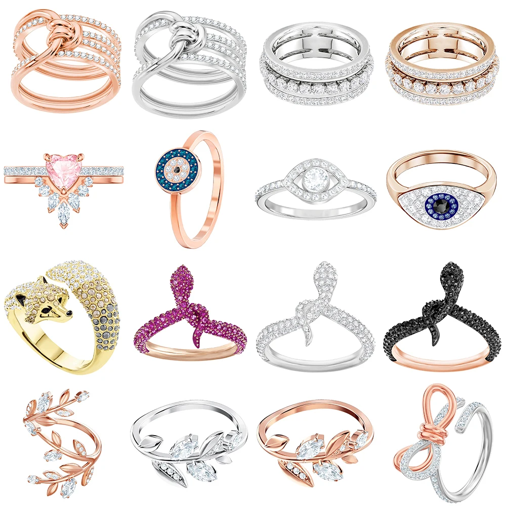 

Kaliyah 1:1 Original 925 Sterling Silver Boutique Swa Crystal Ring Make Jewelry Women Give Best Choice To Mother Girlfriend Present