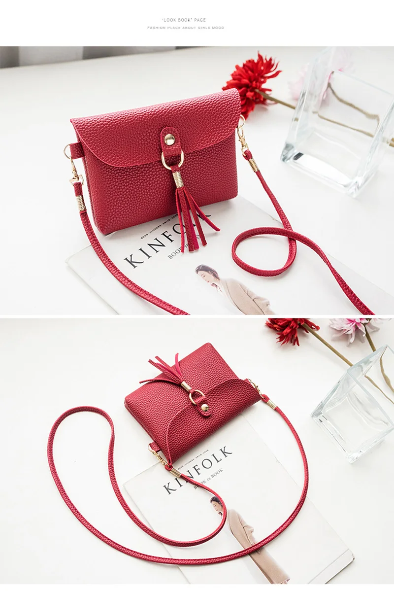 2019 Tassel Bags For Women Girls New Casual Fashion Female Bag Magnetic Buckle Ladies Shoulder Bag Mobile Phone Purse Mini Bolso (22)