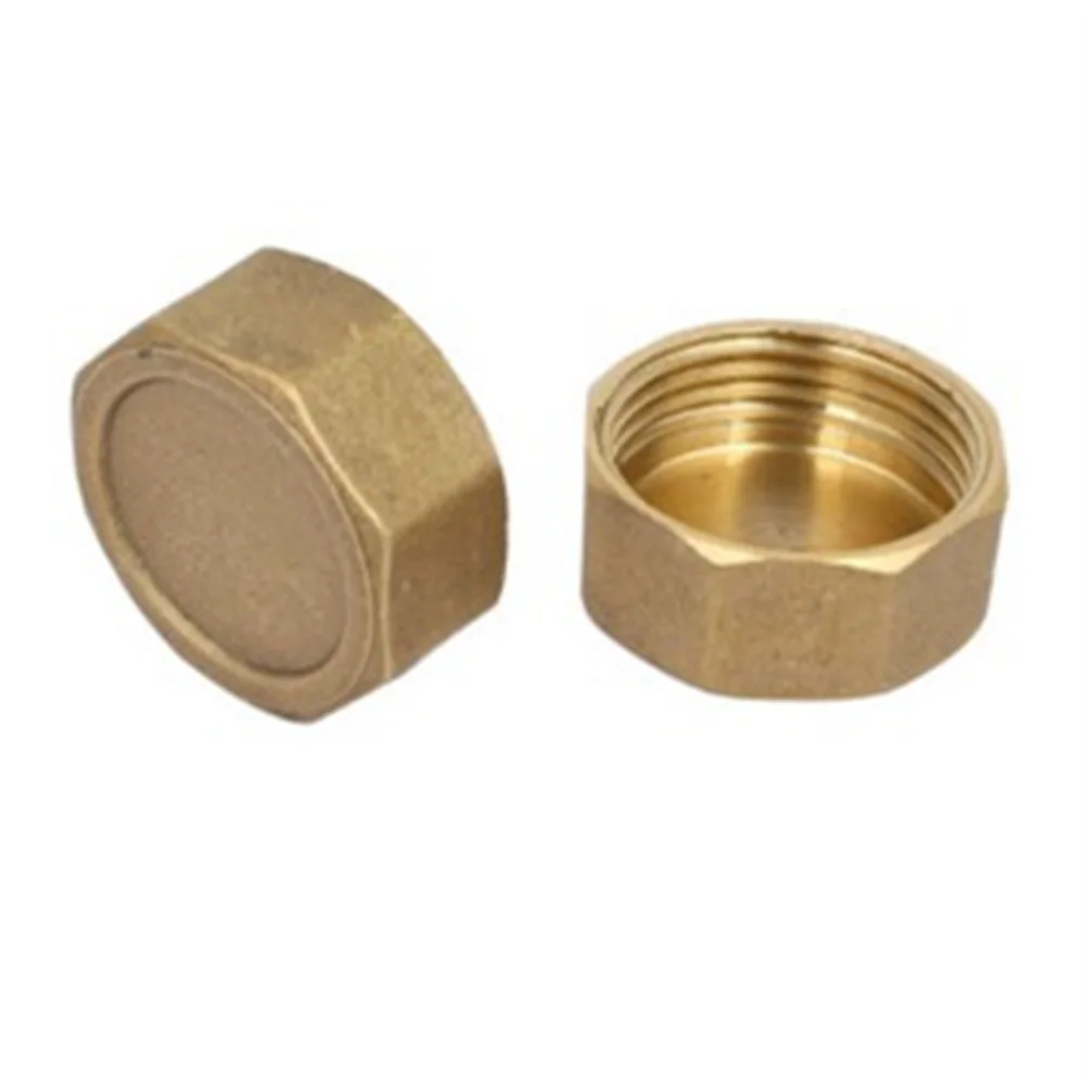 2 Pcs 1BSP Female Thread Brass Hex Head Pipe Caps Cover Fittingfitting