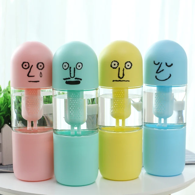 Cc Creative Glass Water Bottle With Tea Infuser Filter Container Funny Water Milk Jar Cc Creative Glass Water Bottle With Tea Infuser Filter Container Funny Water Milk Jar