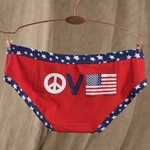 Модные удобные хлопковые трусы для студентов с рисунком в полоску года, женское хлопковое нижнее белье, трусы из хлопка