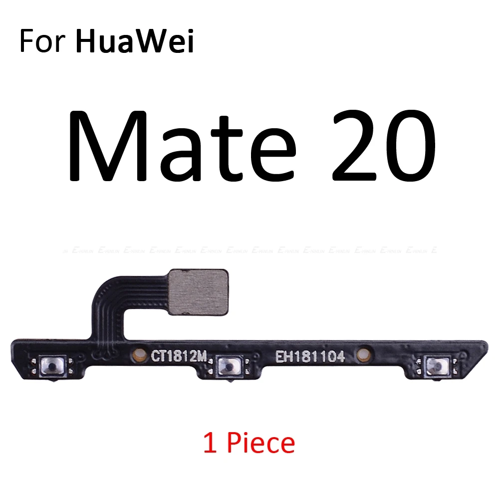 Немой переключатель питания лента-брелок часть для HuaWei mate 20X10 9 Pro Lite P Smart Plus кнопка включения/выключения громкости управление гибким кабелем - Цвет: For Mate 20