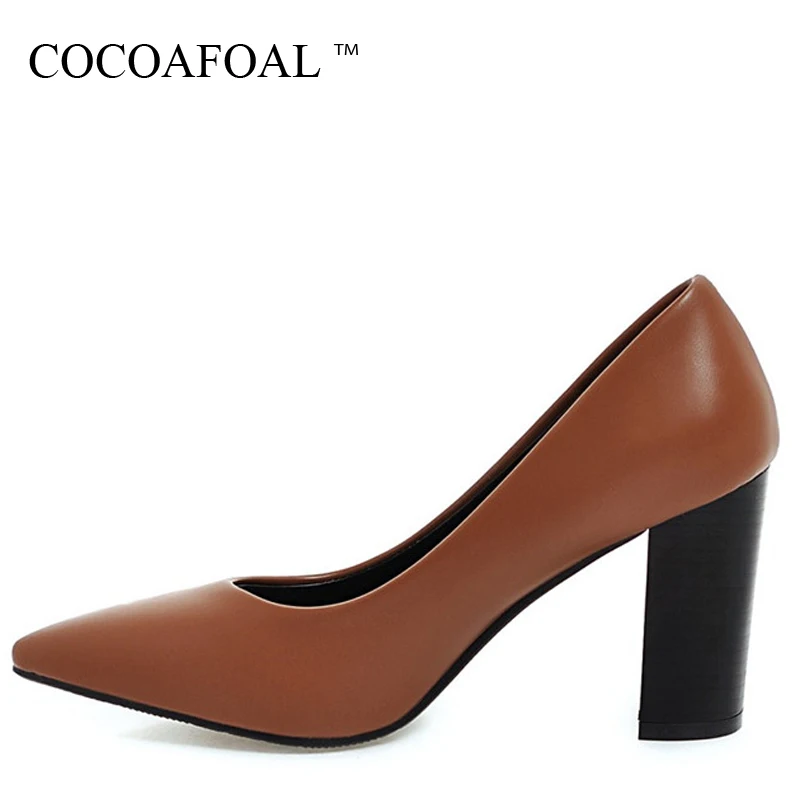 

COCOAFOAL Woman Wedding Pumps Plus Size 33 - 43 Shallow Sexy High Heels Shoes Beige Brown Black Pointed Toe Calzado Mujer Pumps