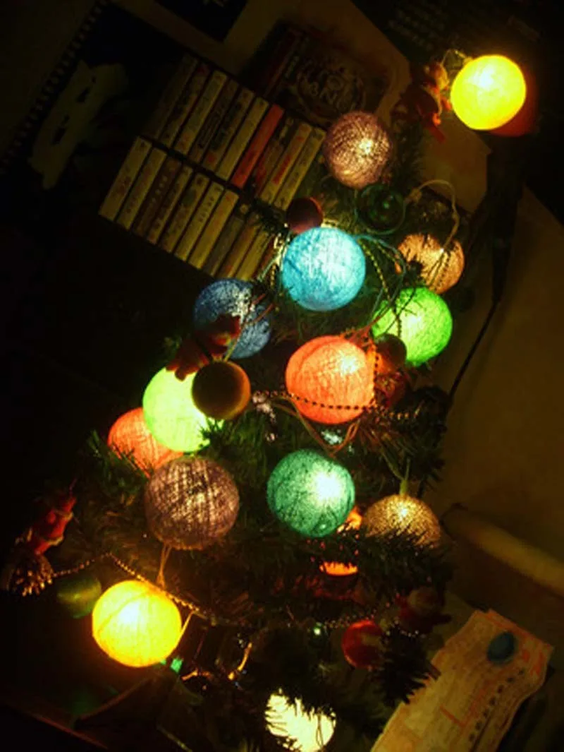 cotton ball light christmas led string fairy lights garland decoration holiday party guirnalda luces de navidad ac110v220v in led string from lights - Christmas Decorative Light Balls cotton ball light christmas led string fairy lights garland decoration holiday party guirnalda luces de navidad ac110v220v in led string from lights - Christmas Decorative Light Balls
