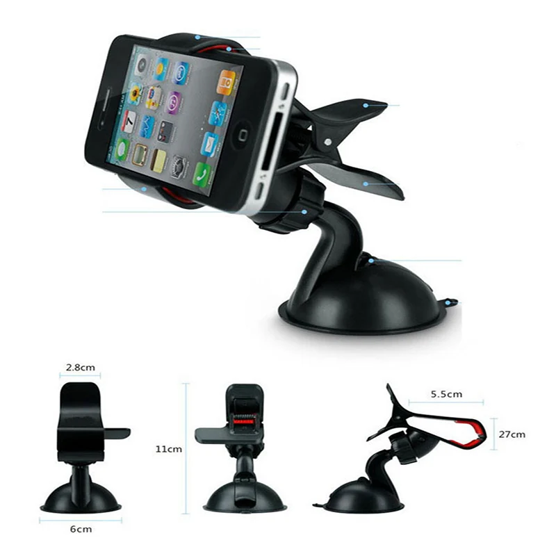 Универсальный автомобильный держатель для мобильного телефона на лобовое стекло, подставка для Iphone 5S, 6 S/6 Plus, телефон для samsung, смартфон, Gps навигация