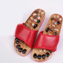 С натуральной галькой массажные тапочки для мужчин и женщин, массаж ног обувь массаж ног домашние Тапочки