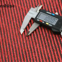 190gsm красная саржа углеродное арамидное волокно гибридная ткань 3K Углеродное волокно и цветное арамидное волокно для автомобильных запчастей