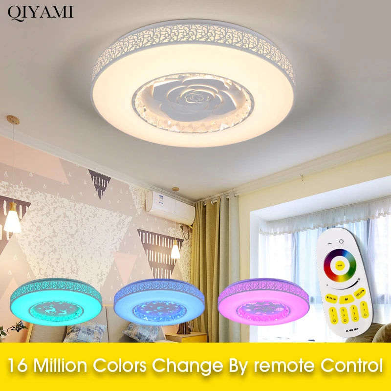 

Modern Ceiling Light for bedroom with remote control RGB colorful changing surface mounted for living room indoor home fixture