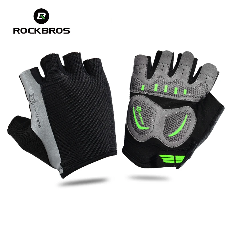 RockBros Cycling Half Finger Gloves Bike Gloves Shockproof Breathable Gloves