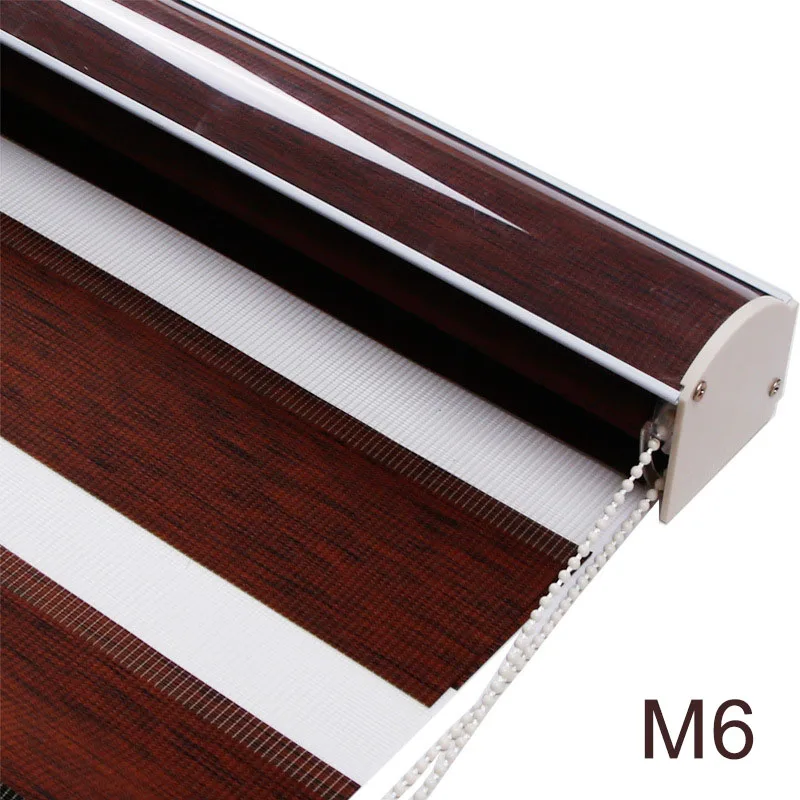 Persianas de doble capa de cebra impermeables tela de aleación de aluminio PERSIANAS de cubierta a prueba de polvo para el baño de oficina de varios colores tamaño personalizado