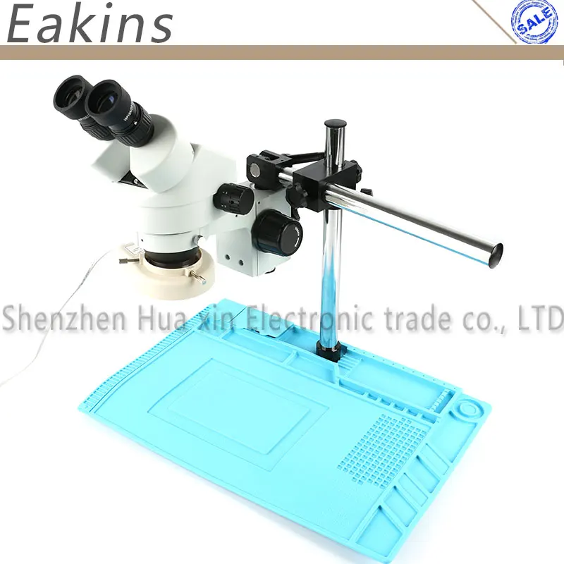 

Profession Binocular stereo microscope+Big Floor Universal bracket 56LED light Insulation Working Mat for Mobile computer repair