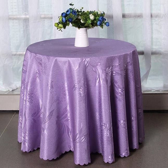 High quality solid color jacquard tablecloth elegant design home hotel