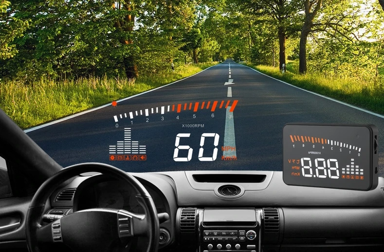 YASOKRO Универсальный X5 HUD Дисплей Автомобильный gps автомобильный Стайлинг OBD2 цифровой спидометр превышение скорости сигнализации лобовое стекло проектор