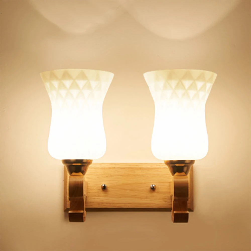 Grustic Wall Sconces Led E27 Wall Lighting Modern Corridor Wood Wall Lamp 110 220v Up Down Light Indoor Wall Light Luminarias Wall Light Modern E27 Wall Lightwood Wall Lamp Aliexpress