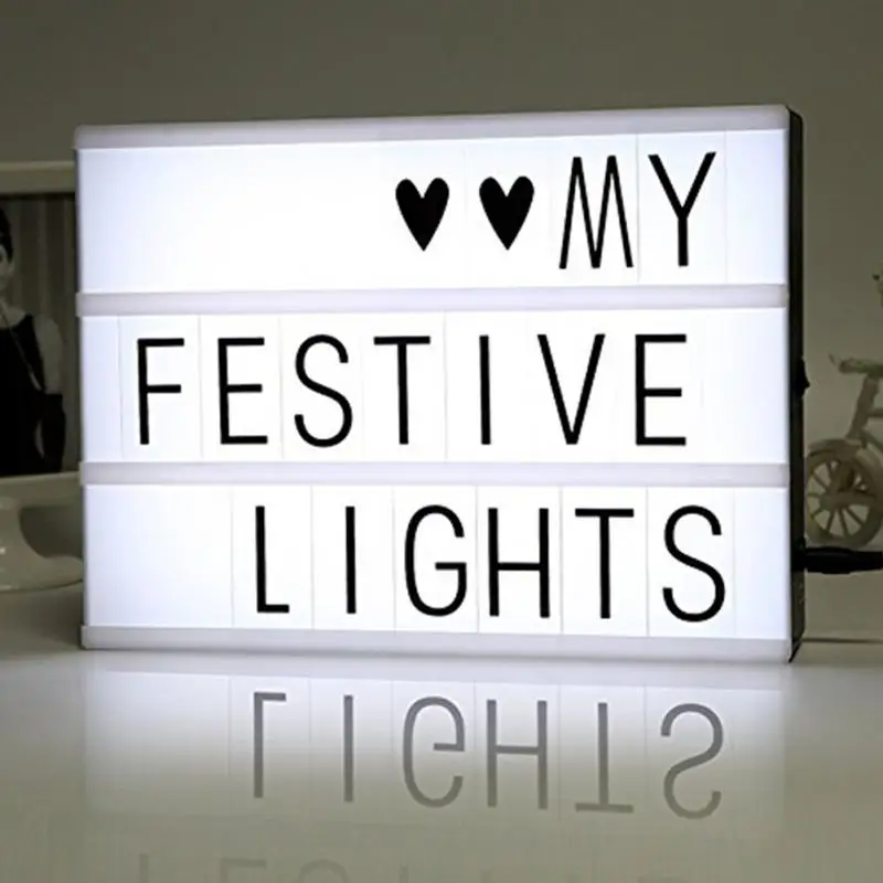 

DIY Free Combination Cinematic Light Box With Letters And LED Light A4 Size Luminous Box