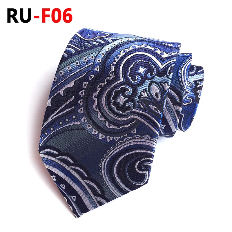 RU-F06 67 цветов, шелковый галстук для мужчин, жаккардовый, 8 см, Модный Цветочный галстук, деловой галстук для свадебной вечеринки, галстук, подарок для Него - Цвет: RU-F06