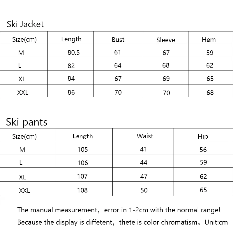 Ski Suit Men Winter Outdoor Sports Snowboard Clothing Suit Windproof Skiing Jacket + Snow Pants Terno Esqui Warm And Windproof