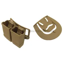 Охота Стрельба полимерный Двойной Тактический кобура для магазина Чехлы армейский защитный Молл поясной магазин для патронов чехол