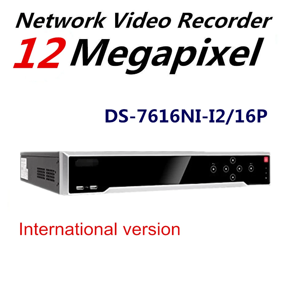 In stock Original HiK English Version NVR DS 7616NI I2 16P 2SATA 16PoE Interfaces NVR for