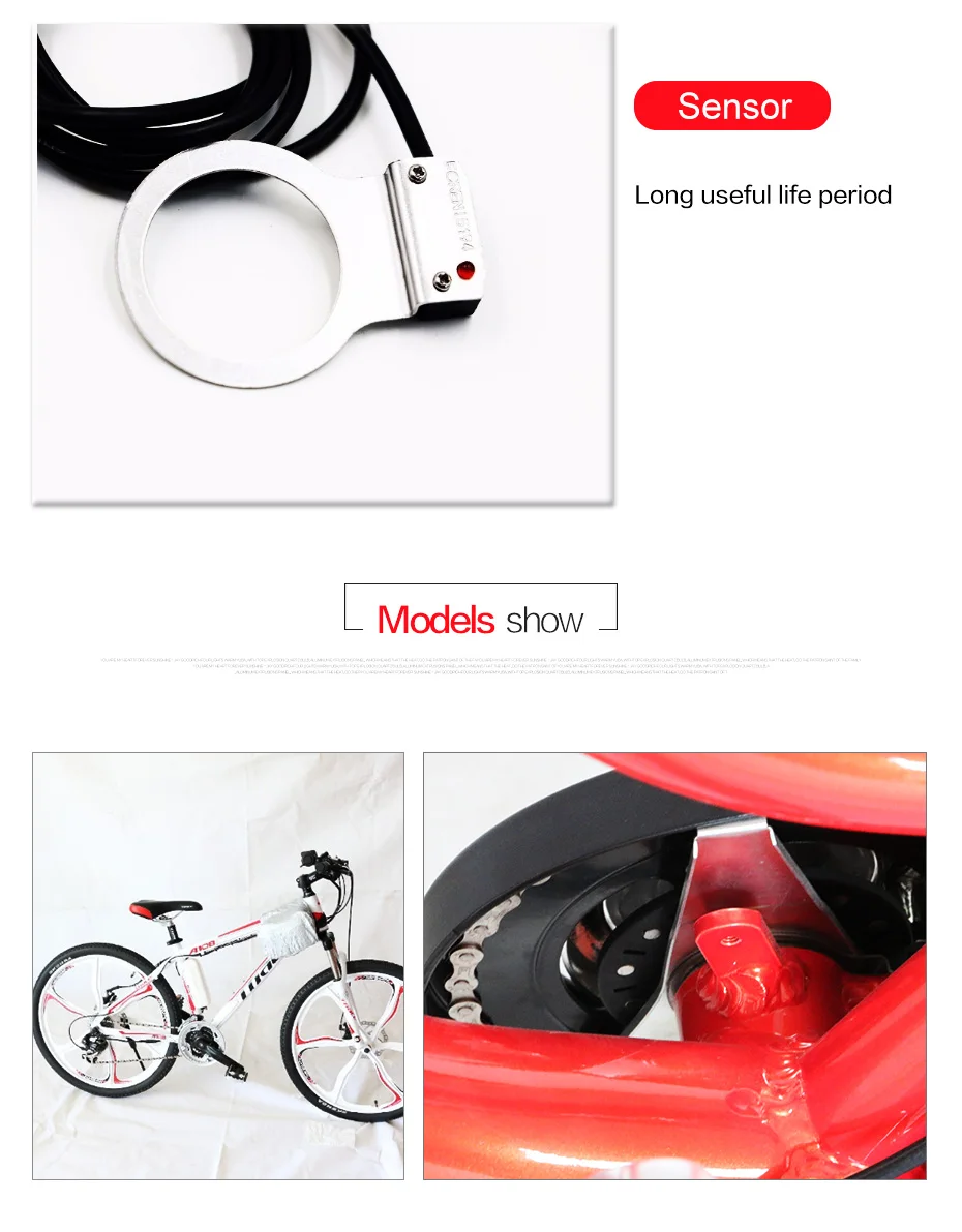 Perfect Electric Bicycle Pedal 12 Magnets E-bike PAS System Assistant Sensor Speed Sensor Black Color Easy to Install for Free Shipping 4