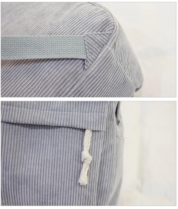 Casual backpacks women big capacity School Bags For Girls Soft Corduroy Bookbags Female Travel Rucksacks laptop backpack (7)