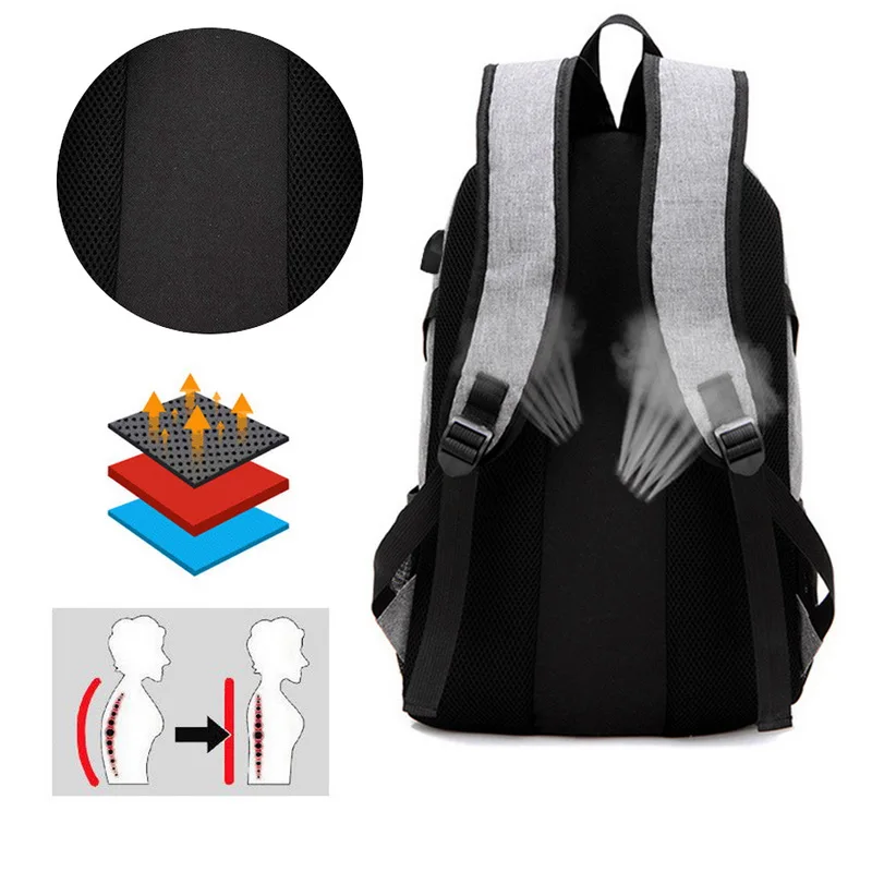 LOOZYKIT мужской рюкзак сумка бренд 15,6 дюймов ноутбук Mochila мужской водонепроницаемый рюкзак школьный рюкзак 32*18*48 см